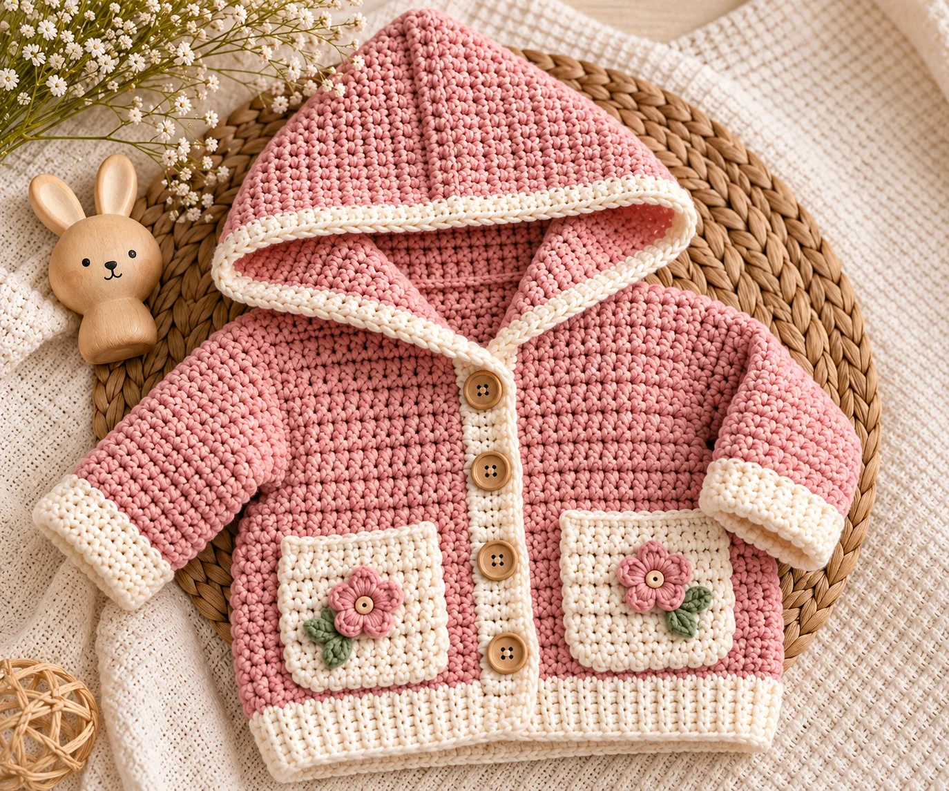 Baby and Toddler Hoodie Free Crochet Pattern