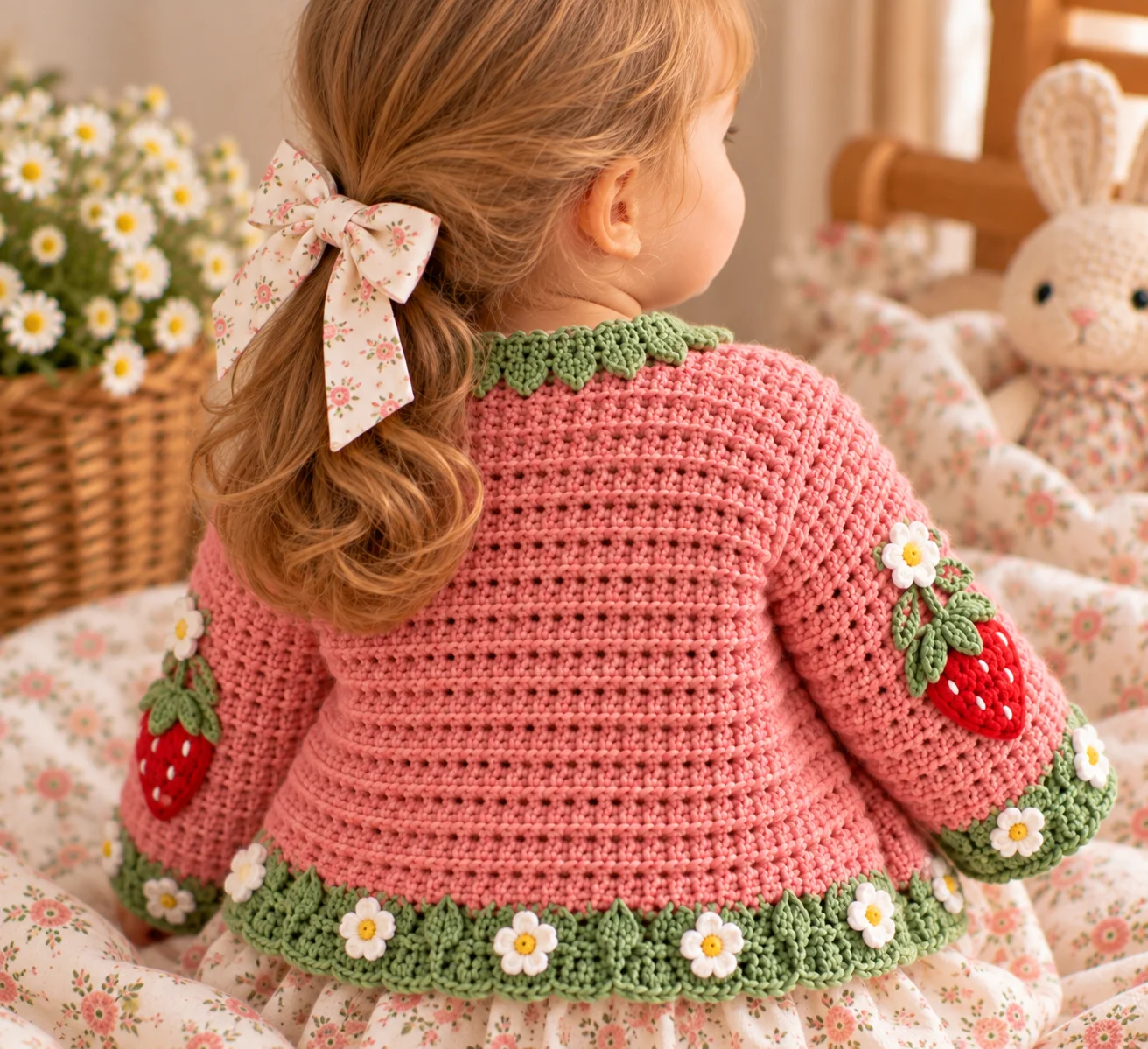Crochet Strawberry Cardigan Pattern