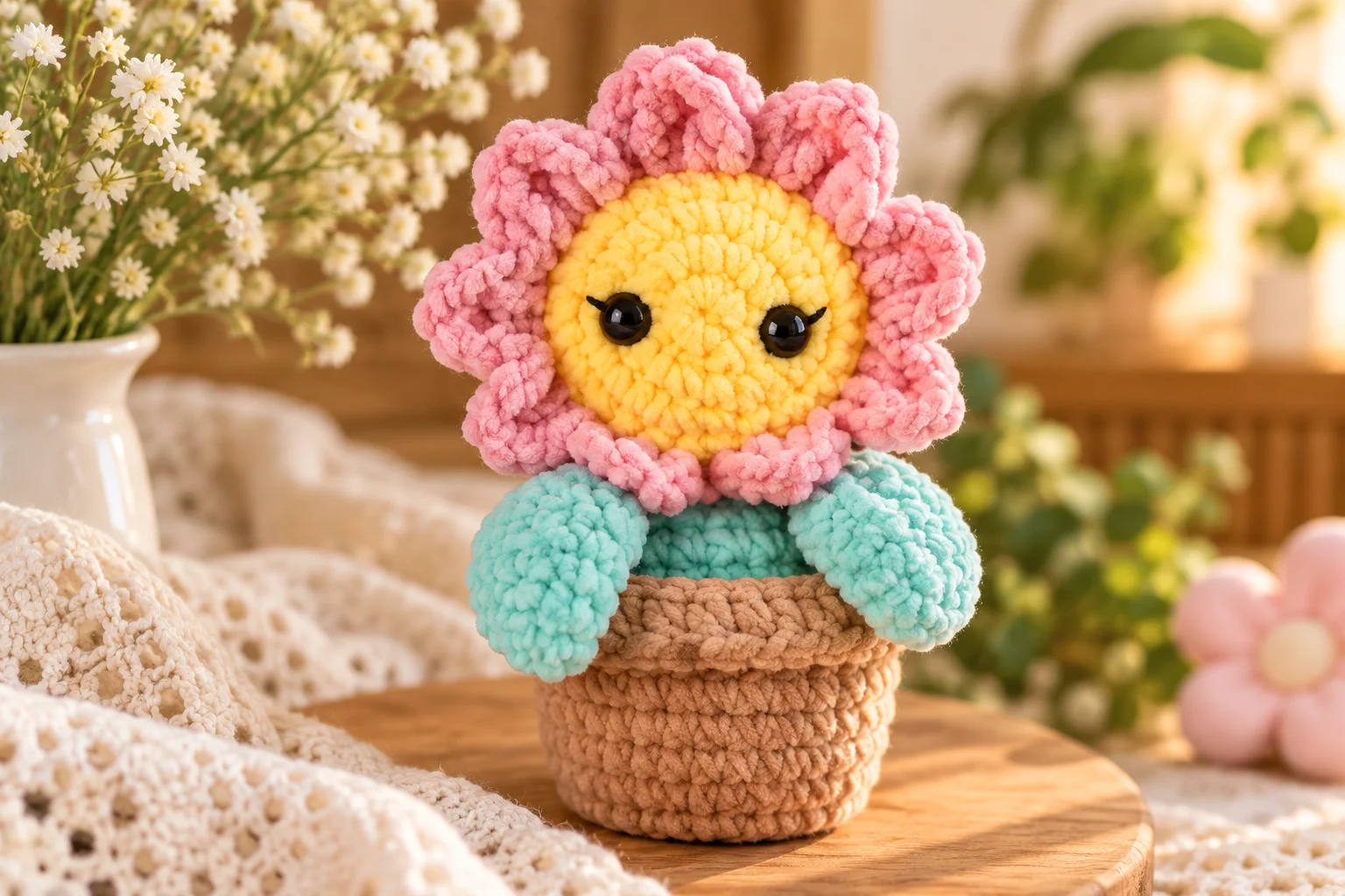 Potted Flower Baby Free Amigurumi Crochet Pattern