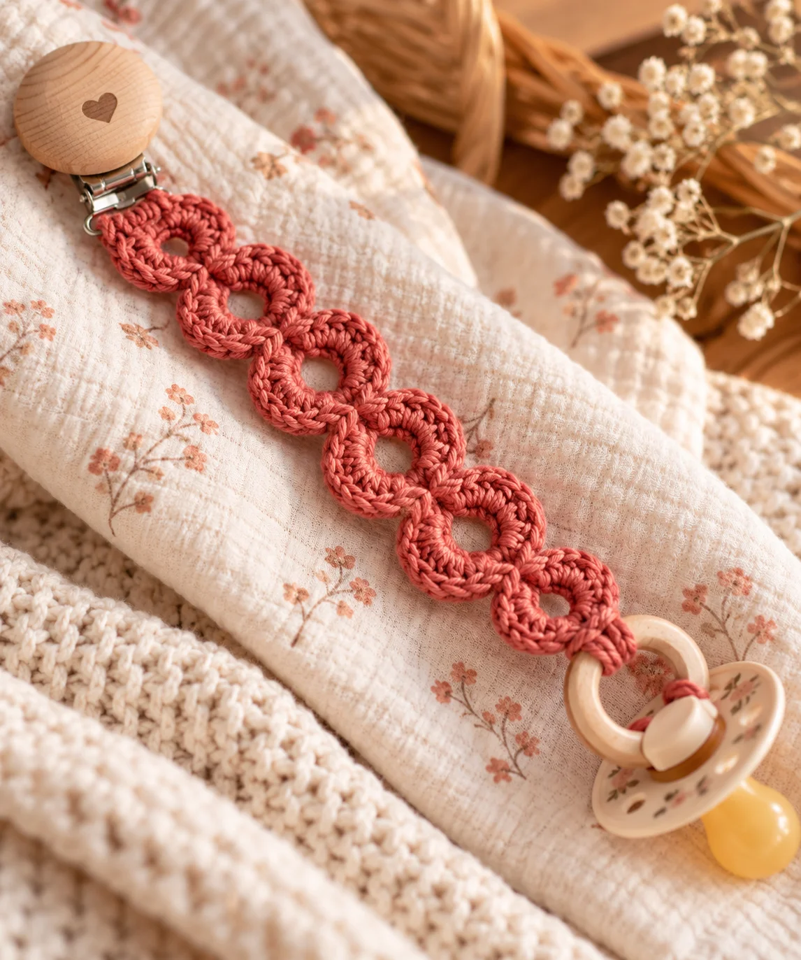 Crochet a Pacifier Clip