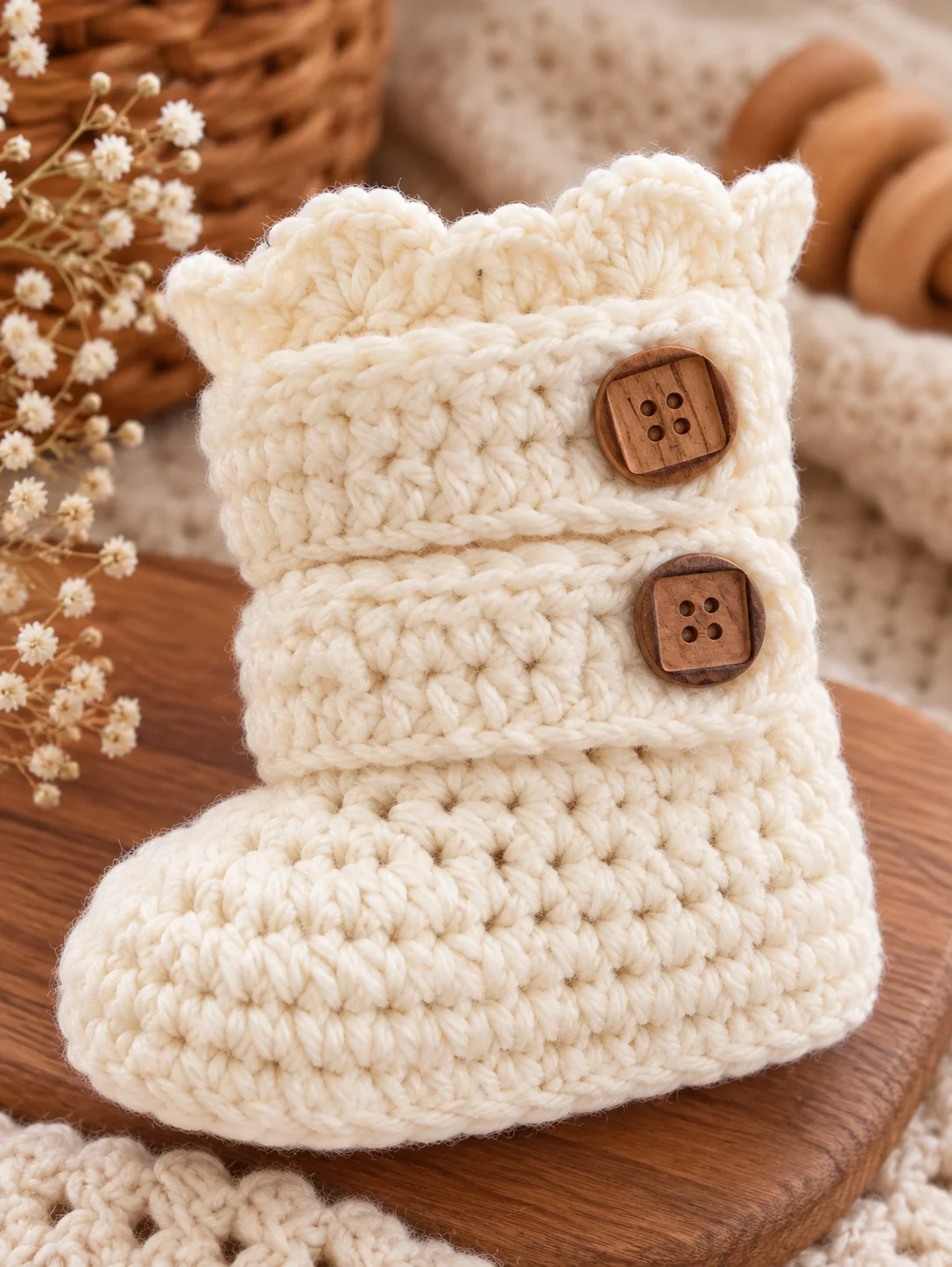 Easy Crochet Toddler Slipper Boots Pattern