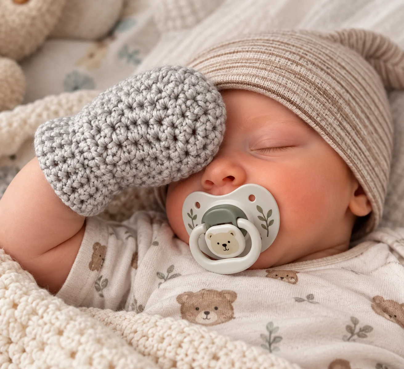 Simple Crochet Baby Mittens (Free Easy Pattern)
