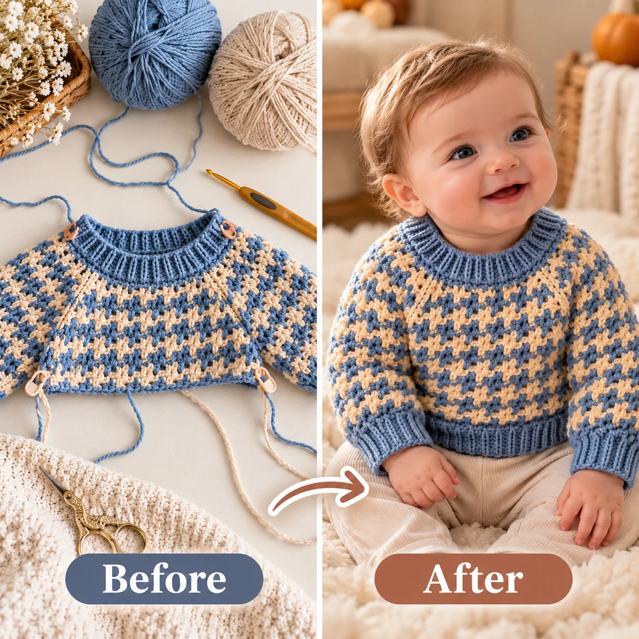 Baby Jack’s Fall Houndstooth Sweater