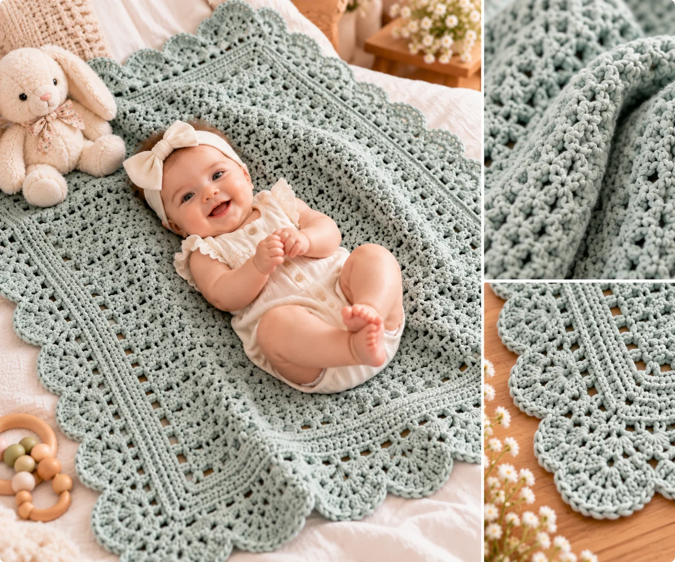 Lux Bamboo Baby Blanket Free Crochet Pattern