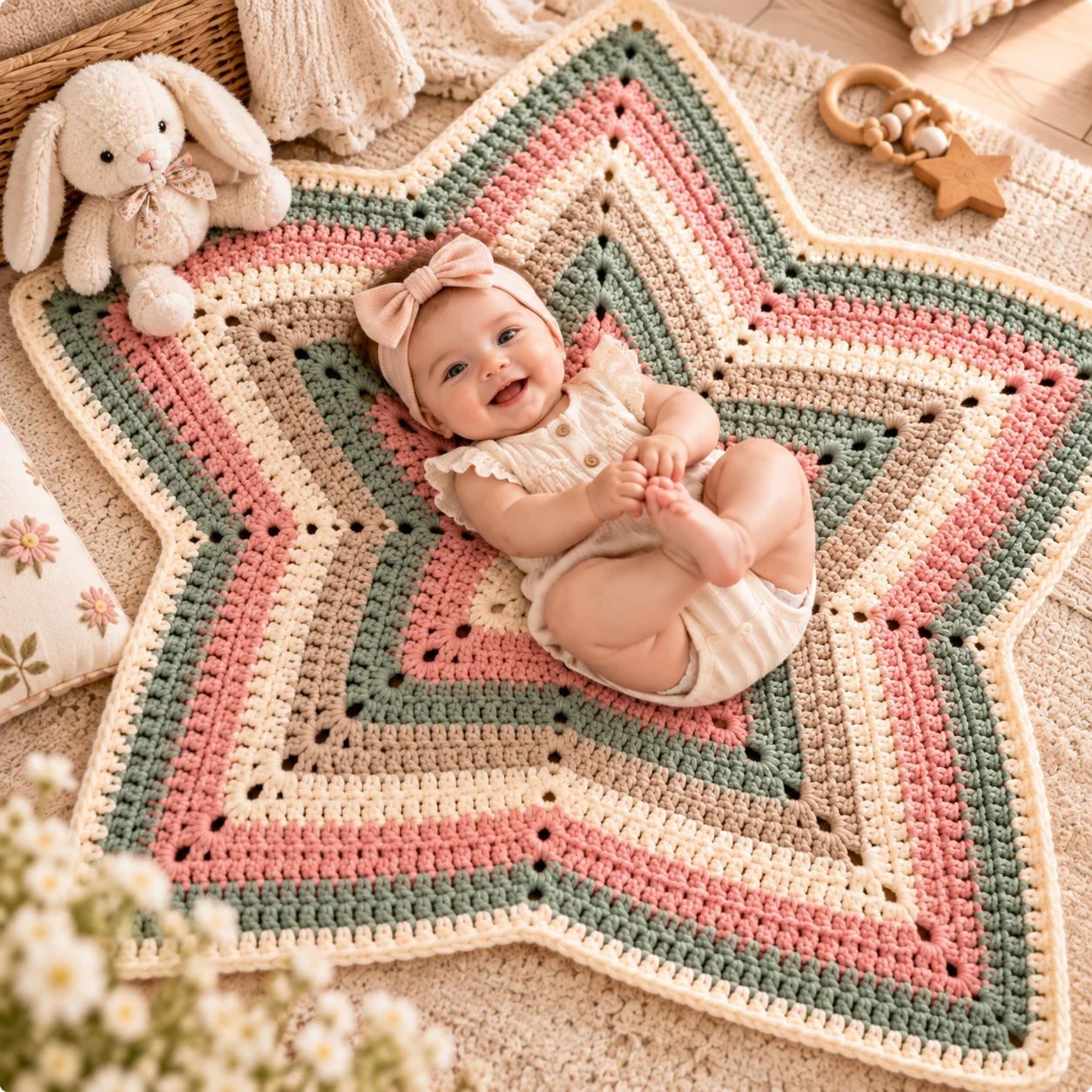 Star Shaped Crochet Blanket