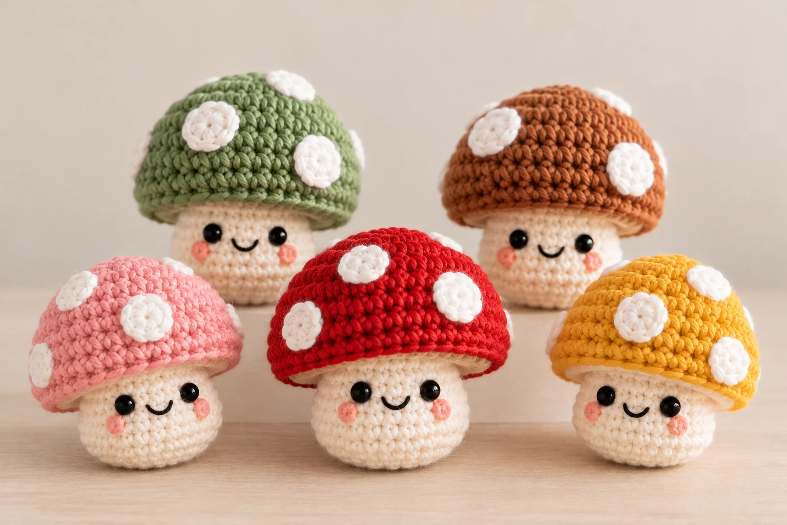 Tiny Crochet Mushroom Buddy