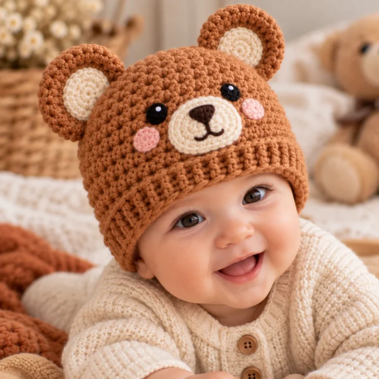 Crochet an Adorable Bear Beanie