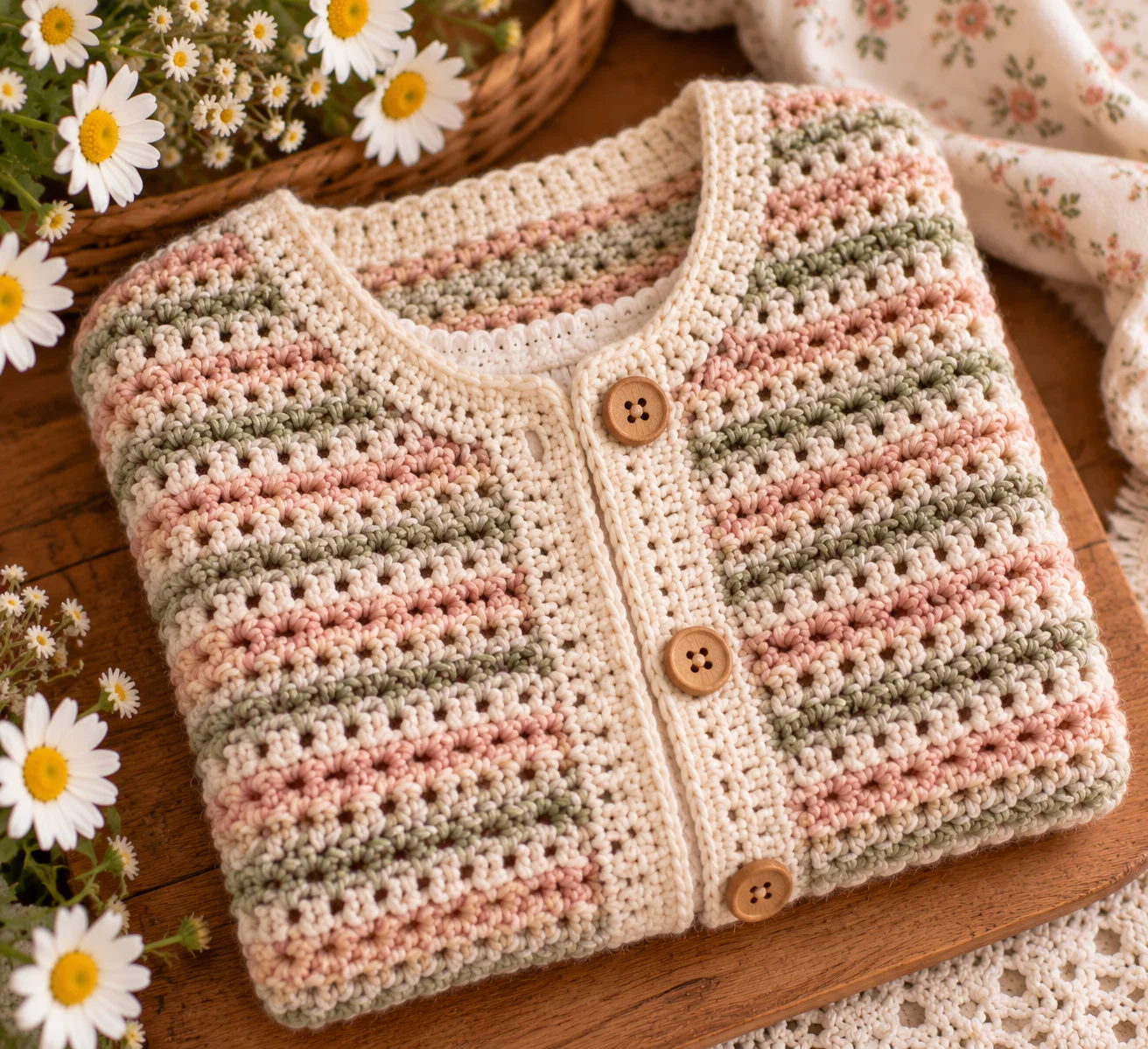 Riverbed Cardigan Junior (A Free Crochet Pattern Step by Step)