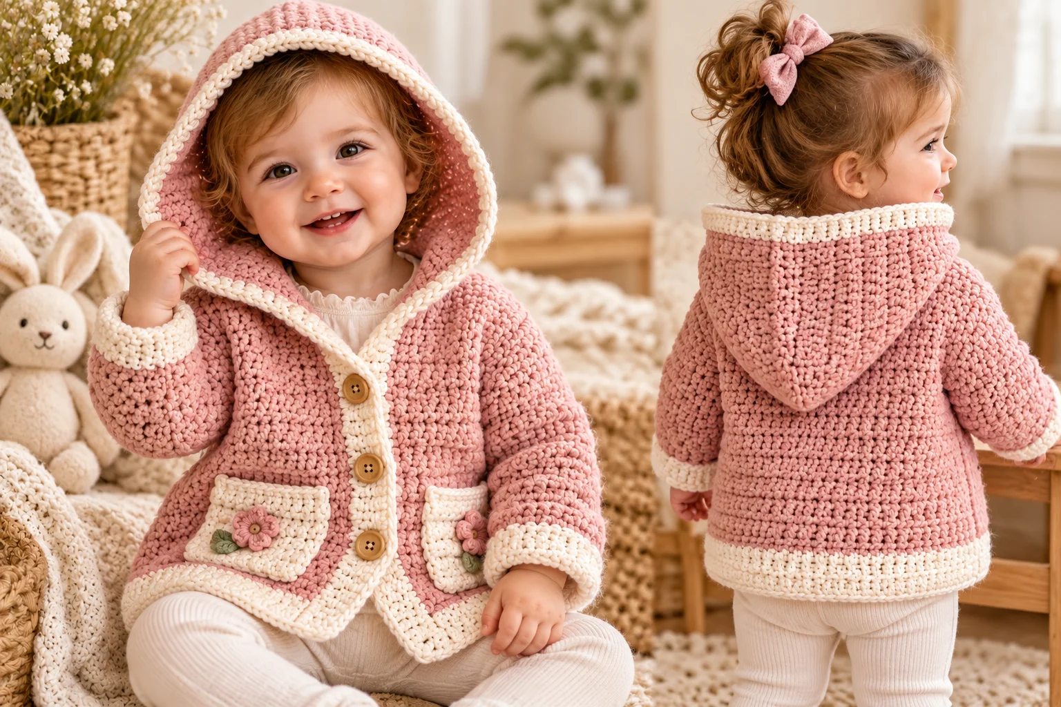 Baby and Toddler Hoodie Free Crochet Pattern