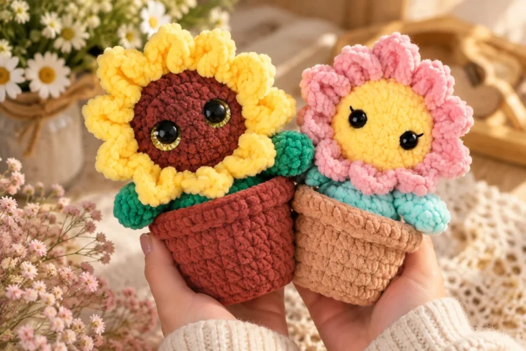 Potted Flower Baby Free Amigurumi Crochet Pattern