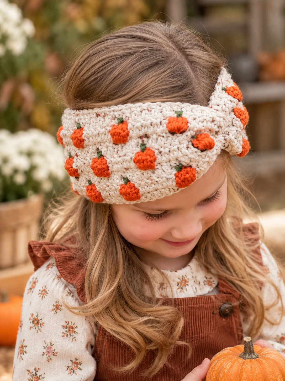 Crochet Pumpkin Headband (Free Fall Crochet Pattern)