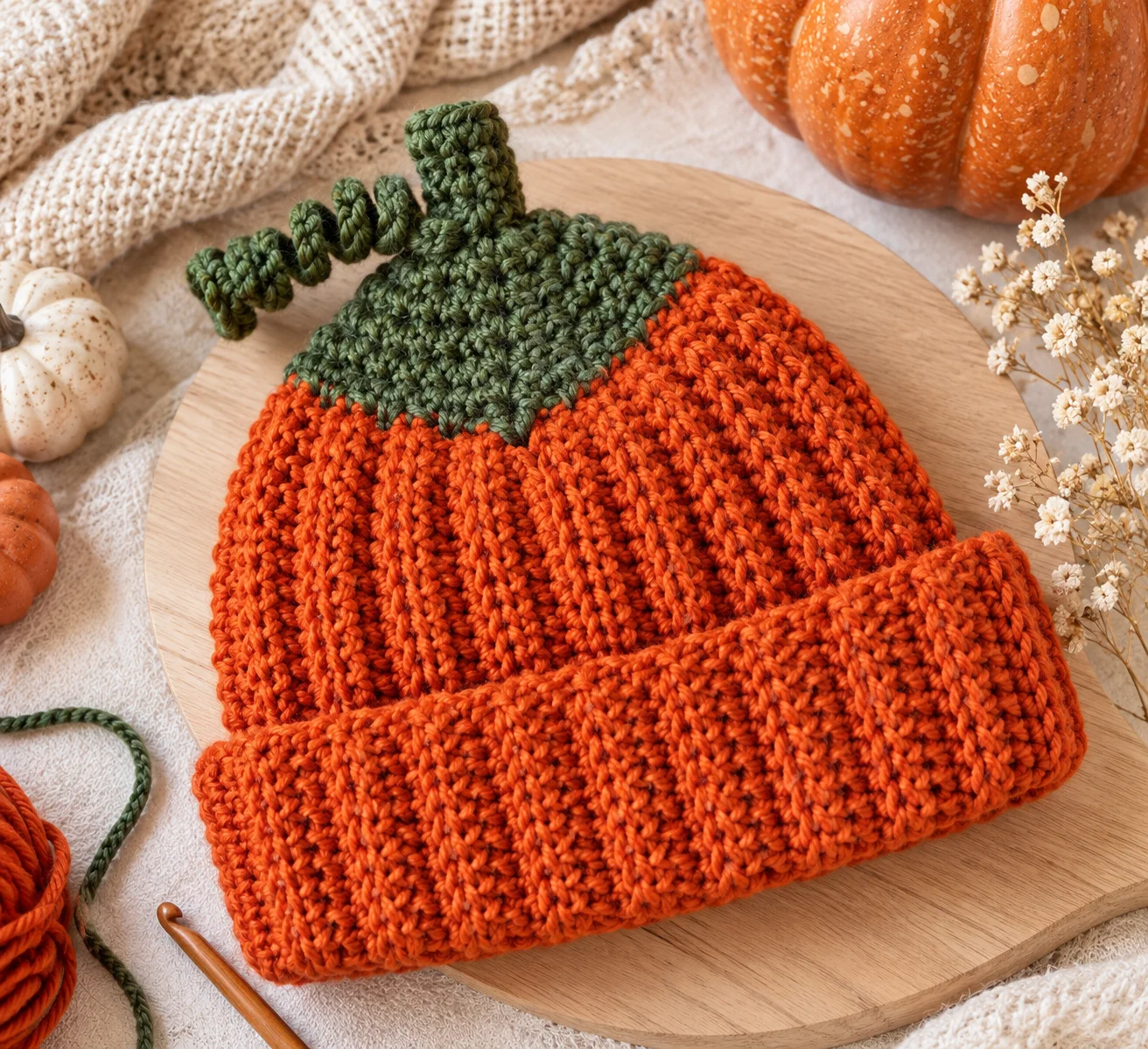 Easy Crochet Pumpkin Hat Patterns for Fall