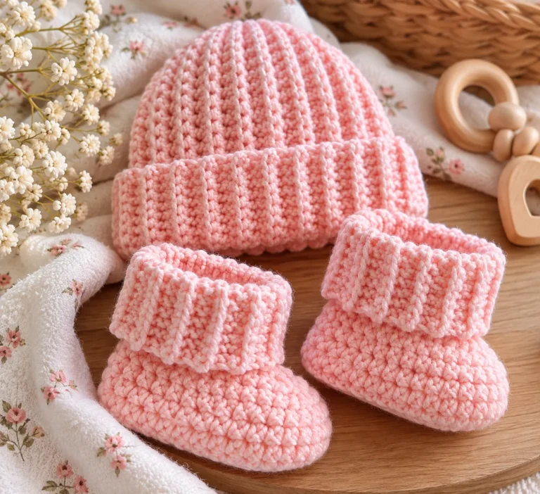 Free Easy Crochet Baby Booties Pattern – 4 Sizes
