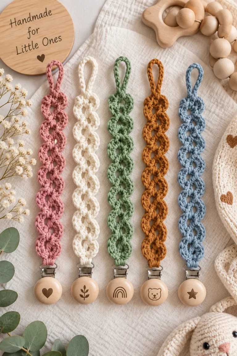 How to Crochet a Pacifier Clip in 15 Minutes