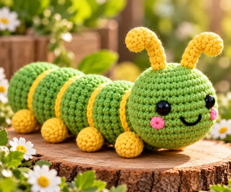 Low Sew Caterpillar Crochet Amigurumi Free Pattern