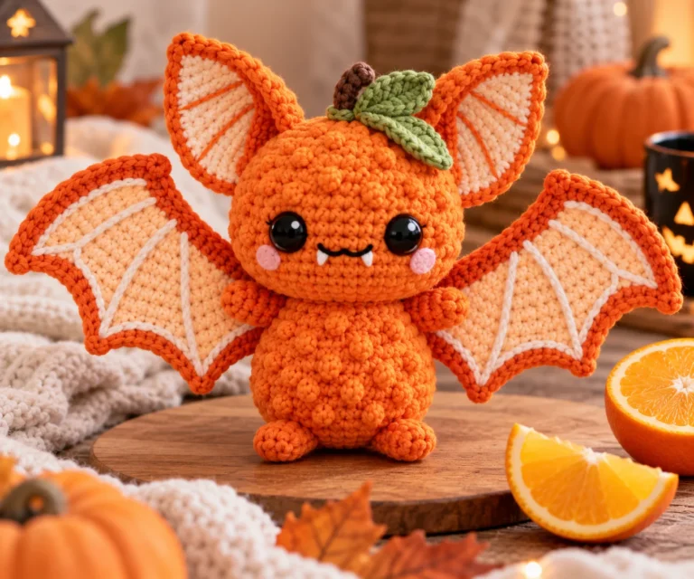 Orange Citrus Bat Amigurumi Free Crochet Pattern