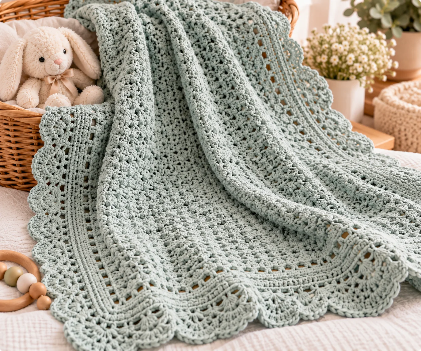 Lux Bamboo Baby Blanket Free Crochet Pattern